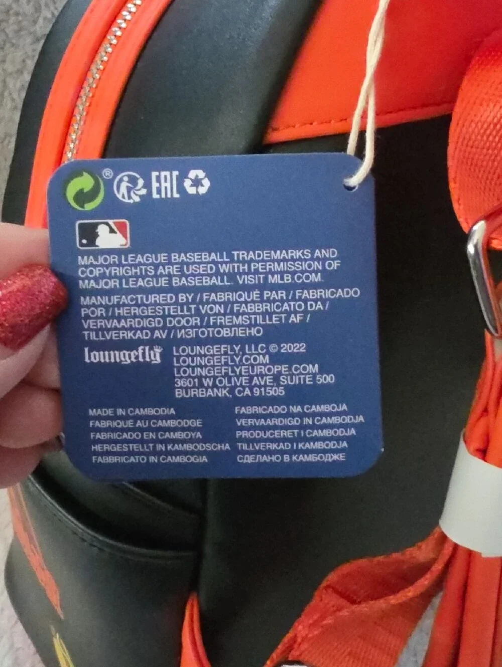 Loungefly San Francisco Giants Orange & Black Mini Backpack